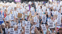 foule revendicatrice