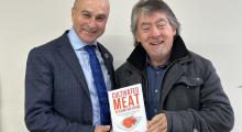 Picture of Michel Vandenbosch and Philip Lymbery, co-writers of "Meat to Secure Our Future : Hope for Animals, Food Security, and the Environment"